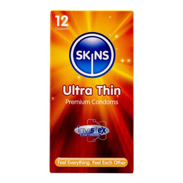 Skins Ultra Tynde Kondomer  -  12 stk.
