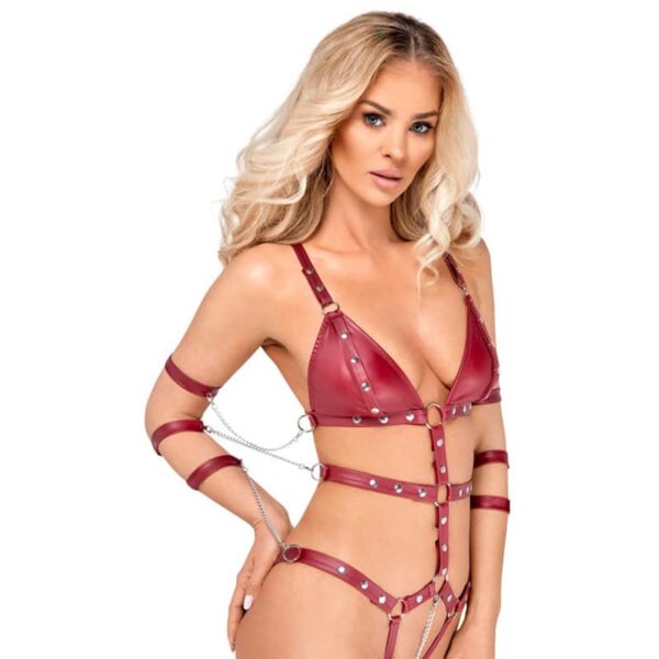 Bad Kitty Body Harness Rød - S