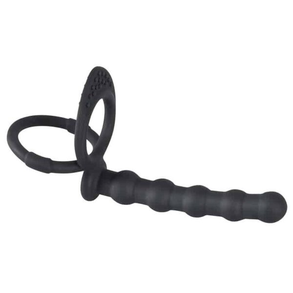 Black Velvets Penisring med Analkæde
