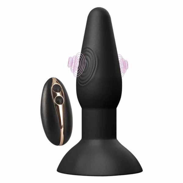 Black Velvets Thumping Buttplug vibrator Sort Black Velvets Thumping Buttplug vibrator Sort