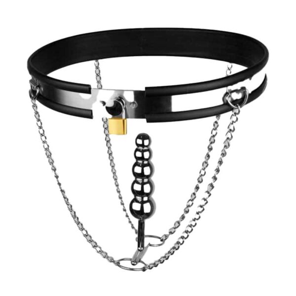 Bound Kyskhedsbælte med Anal Plug