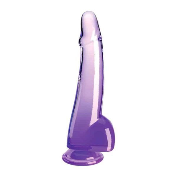 King Cock Clear Dildo med Kugler 25 cm - Lilla King Cock Clear Dildo med Kugler 25 cm - Lilla