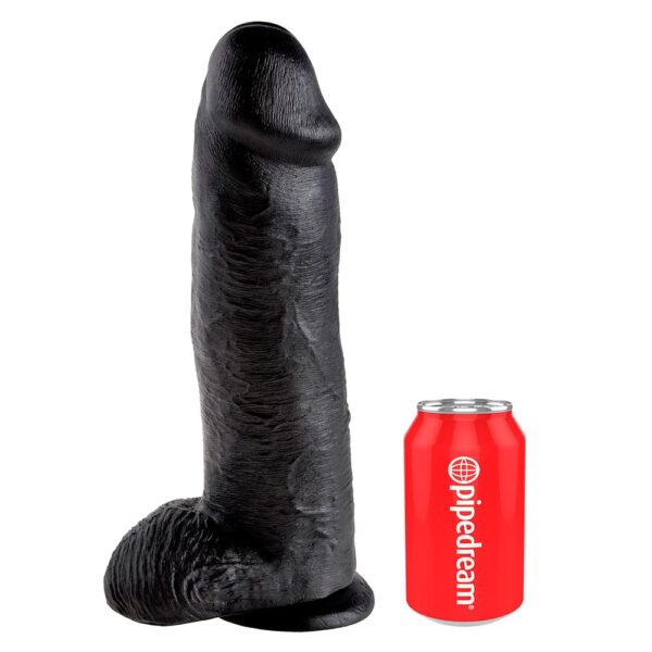 King CockÂ® Sort Dildo Med Kugler 31 Cm