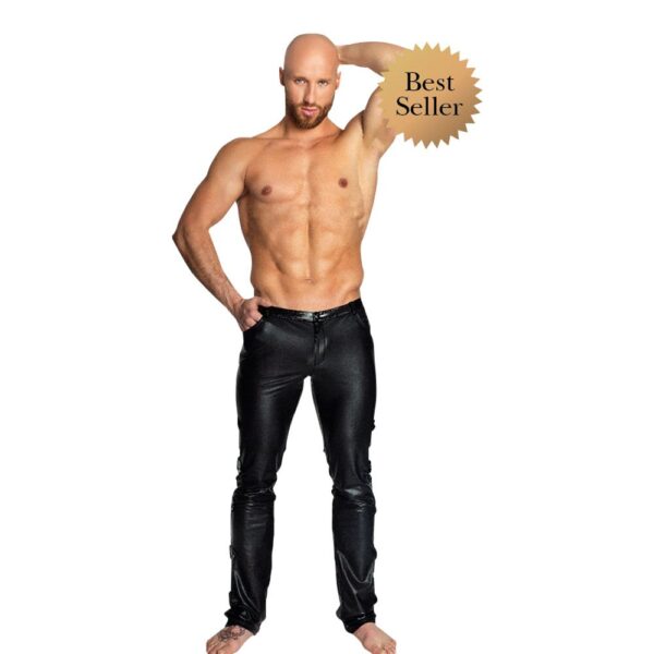 Noir Handmade Lange Brukser med Wetlook-Small