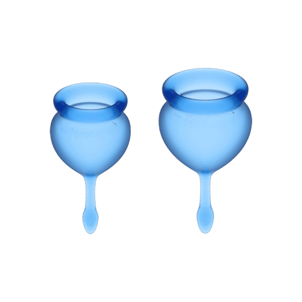 Satisfyer Feel Good Menstruationskop 2 pak - Mørkeblå