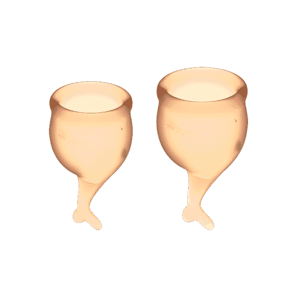 Satisfyer Feel Secure Menstruationskop 2 pak - Orange