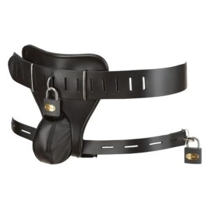 Zado Kyskhedsbælte til Mænd i Læder - S/M